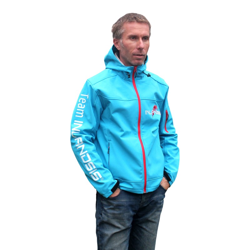 Team hooded softshell jacket